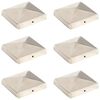 vidaXL P&yacute;ram&iacute;dahattar &aacute; Gir&eth;ingastaura 6 stk. Ry&eth;fr&iacute;tt St&aacute;l 101x101 mm