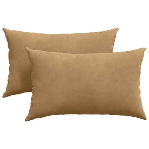 vidaXL S&oacute;fap&uacute;&eth;ar 2 pcs Br&uacute;nn 50 x 30 cm Korduroy efni