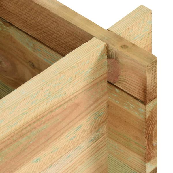 vidaXL Upph&aelig;kka&eth; Gr&aelig;nmetisker &iacute; Gar&eth;inn Gegndreyptur Furuvi&eth;ur 80 cm