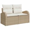 vidaXL Gar&eth;s&oacute;fa sett me&eth; geymslu 6 pcs Beige og krem p&oacute;l&yacute;rattan