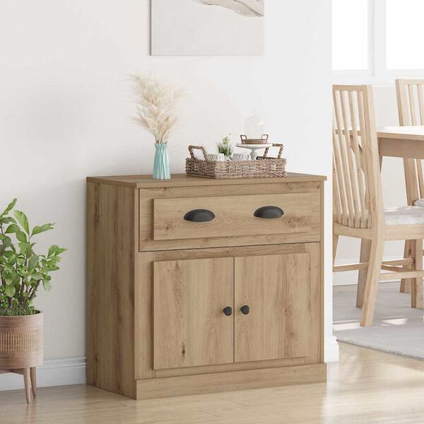 vidaXL H&aacute;bor&eth; Artisan Eik 70 x 35,5 x 67,5 cm Samsettur vi&eth;ur