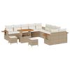 vidaXL Gar&eth;s&oacute;fa sett me&eth; p&uacute;&eth;i 17 pcs Beige og krem p&oacute;l&yacute;rattan