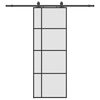 vidaXL Rennihur&eth; me&eth; v&eacute;lb&uacute;na&eth;arsetti Svart 76x205 cm ESG Gler