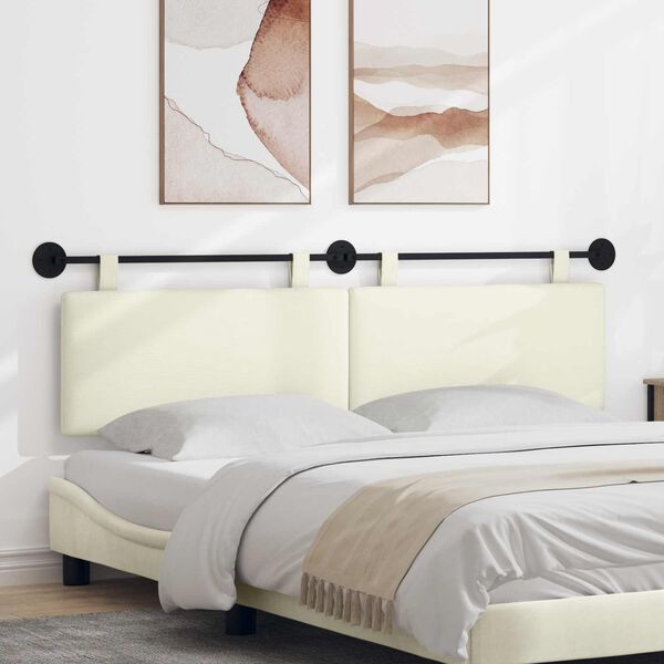 vidaXL Hengisk&aacute;li Vegghengt Rj&oacute;malitur 190 x 55 x 5 cm Korduroy efni