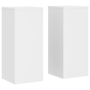 vidaXL Pl&ouml;ntustandar 2 stk Hv&iacute;tir 30x30x70 cm Samsettur Vi&eth;ur