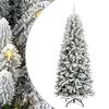 vidaXL Gervi j&oacute;latr&eacute; me&eth; 300 LED Hv&iacute;tt 210 cm PVC, Plast, St&aacute;l og PE