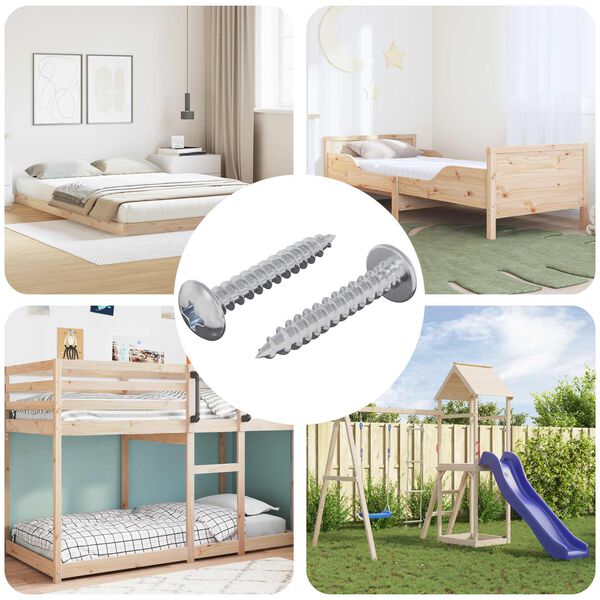 vidaXL Sj&aacute;lfvirkur Nagli 2 pcs Sinkh&uacute;&eth;a&eth; 4 x 25 mm St&aacute;l