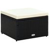 vidaXL F&oacute;tskemill P&oacute;l&yacute;rattan 53x53x30 cm Svartur