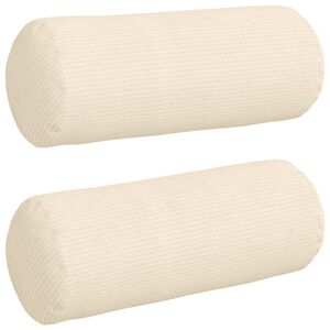 vidaXL Bolster P&uacute;&eth;ar 2 pcs Rj&oacute;malitur &Oslash; 15 x 40 cm Korduroy efni