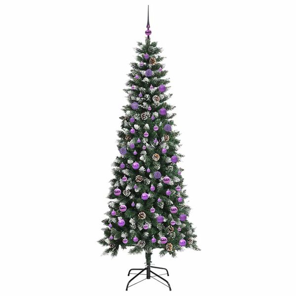 vidaXL Gervi j&oacute;latr&eacute; me&eth; 300 LED Gr&aelig;nn 210 cm PVC, plast og st&aacute;l