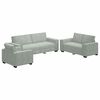 vidaXL S&oacute;fi 3 pcs Lj&oacute;sgr&aacute;r 220 x 80 x 84 cm L&iacute;n-blanda&eth;ur efni