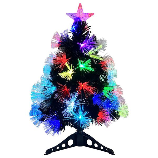 vidaXL Gervi jólatré með skreytingar strengjaljós Grænn 64 cm PVC