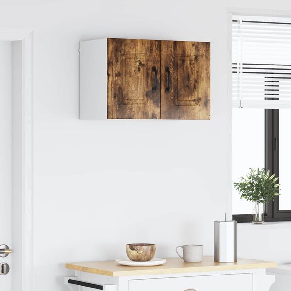 vidaXL Eldh&uacute;s sk&aacute;pur me&eth; geymslu Kalmar 2 pcs Rau&eth;-eik 30 x 31 x 40 cm