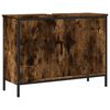 vidaXL Ba&eth;herbergissk&aacute;pur Reyklitu&eth; Eik 80x30x60 cm Samsettur Vi&eth;ur