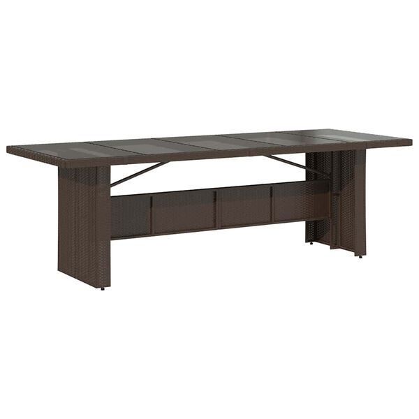 vidaXL 9 Hluta B&iacute;str&oacute;sett me&eth; Sessum Br&uacute;nt P&oacute;l&yacute;rattan