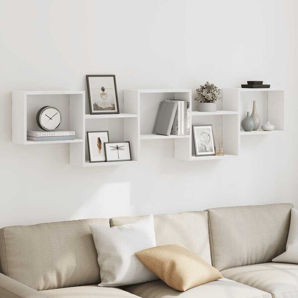 vidaXL Wall Cube Hilla 5 h&oacute;lf Hv&iacute;tur verkfr&aelig;&eth;ingur