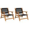 vidaXL Gar&eth;sm&iacute;&eth;ar 2 pcs Svartur 67 x 76 x 73 sm Hrein akas&iacute;utr&eacute;