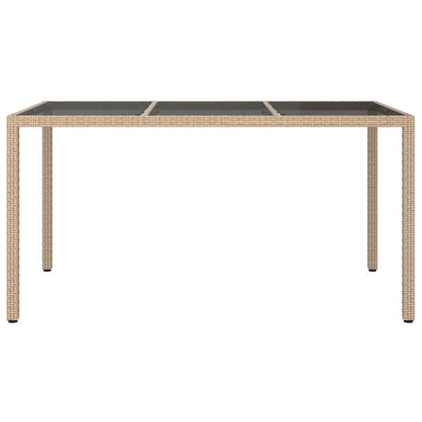 vidaXL Gar&eth;bor&eth; 150x90x75 cm Hert Gler og P&oacute;l&yacute;rattan Drappa&eth;