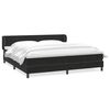 vidaXL Spring R&uacute;m me&eth; D&yacute;num Svart 200x220 cm Flauel