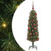 vidaXL Gervi j&oacute;latr&eacute; me&eth; 150 LED Gr&aelig;nn 120 cm PVC, st&aacute;l og plast