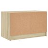 vidaXL Sj&oacute;nvarpssk&aacute;pur me&eth; Glerhur&eth;um Sonoma Eikarlitur 68x37x42 cm