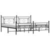 vidaXL R&uacute;mgrind &uacute;r M&aacute;lmi me&eth; H&ouml;fu&eth;gafli & F&oacute;tagafli Sv&ouml;rt 193x203 cm