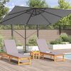 vidaXL Cantilever Roma Parasol Antrasít og svart 352 x 251 x 260 cm