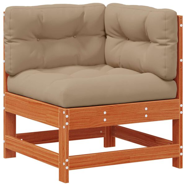 vidaXL Gar&eth;setustofa 7 pcs VaxBr&uacute;nn Mass&iacute;ft furuvi&eth;