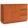 vidaXL Vi&eth;beinteyfla Br&uacute;nn eik 111 x 34 x 75 cm Solid furuhikk