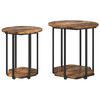 vidaXL Hli&eth;arbor&eth;ssett me&eth; hillu 2 pcs Br&uacute;nn