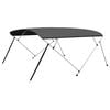 vidaXL 4 Boga Bimini-Skyggni Reykgr&aacute;tt 243x(230-244)x137 cm