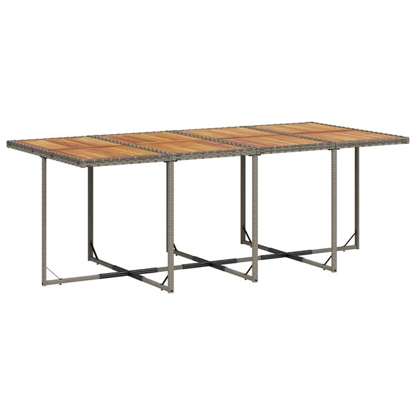 vidaXL 9 Parta Gar&eth;h&uacute;sgagnasett me&eth; Sessum P&oacute;l&yacute;rattan Gr&aacute;tt