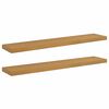 vidaXL Vegghylla 2 pcs Drapplita&eth;ur 120 x 23,5 x 4 cm Samsettur vi&eth;ur