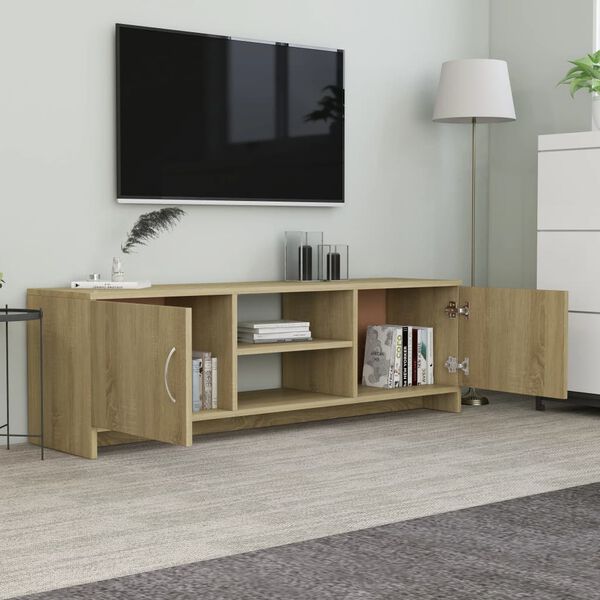 800282 vidaXL TV Cabinet Sonoma Oak 120x30x37,5 cm Chipboard