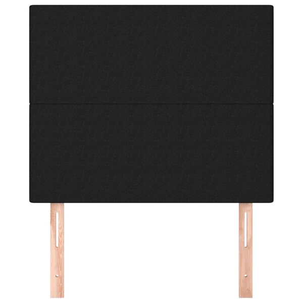 vidaXL H&ouml;fu&eth;gafl svartur 90x5x118/128 cm &uacute;r efni