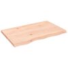 vidaXL Bor&eth;plata 80x50x(2-4) cm &Oacute;me&eth;h&ouml;ndlu&eth; Gegnheil Eik