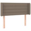 vidaXL LED höfuðgafl Taupe 93x16x78/88 cm Efni