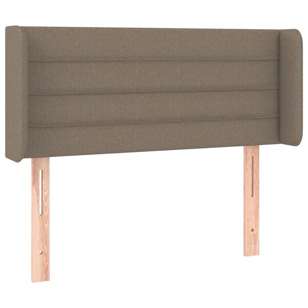 vidaXL LED höfuðgafl Taupe 93x16x78/88 cm Efni