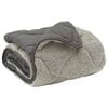 vidaXL Vetrar s&aelig;ng Lj&oacute;sgr&aacute;tt 135 x 200 cm Microfiber og Teddy f&oacute;&eth;ri&eth;