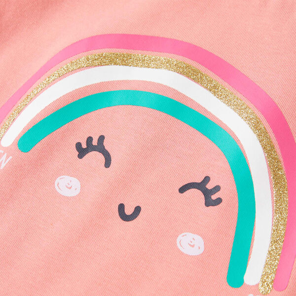 Laste T-s&auml;rk, Lj&oacute;s Rau&eth;bleikur, 140