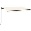 vidaXL Handvirk &Uacute;tdraganleg Mark&iacute;sa me&eth; LED 450x300 cm Rj&oacute;mahv&iacute;tt
