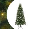 vidaXL Gervi j&oacute;latr&eacute; me&eth; 300 LED me&eth; standi Gr&aelig;nn 210 cm PE og PVC