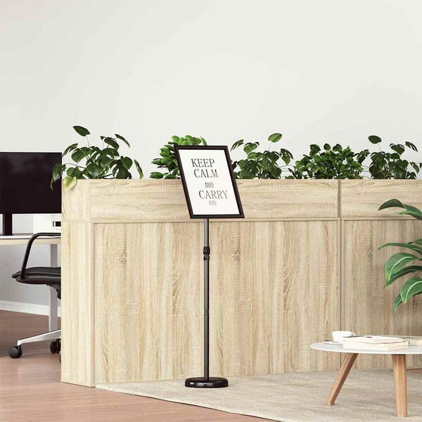 vidaXL S&yacute;ningarskj&aacute;r Svartur 25 x 25 x 125 cm Aluminium