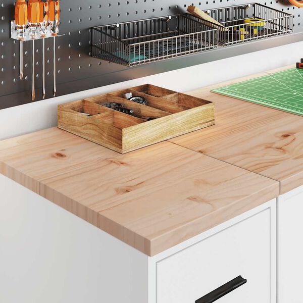 vidaXL Bílskúrsgeymsluskápur Hvítur 30x51x85 cm Gegnheil Fura