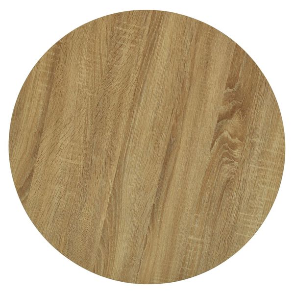 vidaXL B&iacute;str&oacute;bor&eth; Eikarlitur 60 cm MDF og St&aacute;l