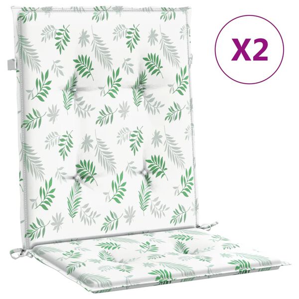 vidaXL St&oacute;lasessur 2 stk. Laufamynstur Tauefni