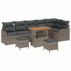 vidaXL Gar&eth;s&oacute;fa sett me&eth; p&uacute;&eth;i me&eth; geymslu 9 pcs Gr&aacute;r