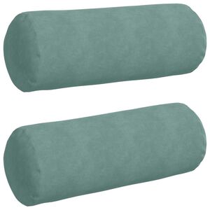 vidaXL Bolster P&uacute;&eth;ar 2 pcs Sj&oacute;gr&aelig;nn &Oslash; 25 x 70 cm Korduroy efni