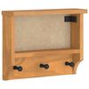 vidaXL veggfesta fatahengi SANDNES 45x12x35 cm gegnheilvi&eth;i furu