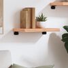 vidaXL Vegghilla Ljósbrún 40x30x(2-4) cm Meðhöndluð Gegnheil Eik